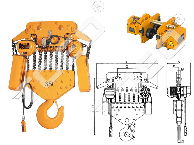 保定力德尔35吨环链电动葫芦